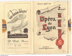 Programme Opéra De Lyon - Saison 1947-48 - Monna Vanna  04/12/47 - Programme