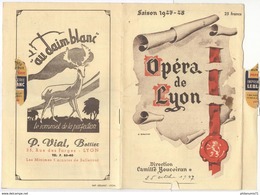 Programme Opéra De Lyon - Saison 1947-48 - Rigoletto 25/10/47  - Bon état - Programme