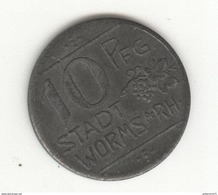 Notgeld 10 Pfennig 1918 Worms - 10 Pfennig