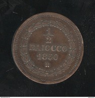 1/2 Baiocco Etats Pontificaux 1850 - SUP - Vatican