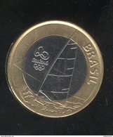 1 Réal Brésil / Brazil - CC Rio 2015 - Voile - Bi-métallique / Bimetalic UNC - Brasile