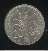 20 Centimes Indochine Française .1939. Non Magnétique - SUP - Autres & Non Classés