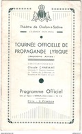 Programme Théâtre De Chalon Sur Saône - Saison 1934-1935 - L'Auberge Du Cheval Blanc - Programme