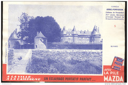 Buvard MAZDA - Chateau De Pompadour - Bon état - Piles