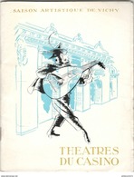 Programme De La Saison Artistique De Vichy - Théatre Du Casino - 1953 - Programme