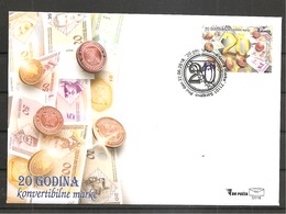 BOSNIA AND HERZEGOVINA 2018,20 YEARS OF KOVERTIBILNA MARKA IN BOSNIA,PAPER MONEY,COIN,,FDC - Monete