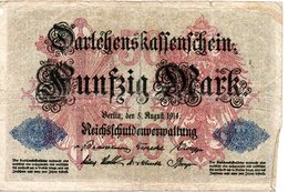 50 Mark   1923 ( Berlin Aout 1914 )) - 50 Mark