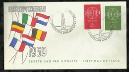 EUROPA . 13 SEPTEMBRE 1959 . GRAVENHAGE . - FDC