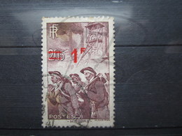 VEND TIMBRE DE FRANCE N° 489 , SURCHARGE ROSE AU LIEU DE CARMIN !!! - Used Stamps