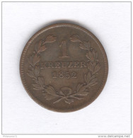 1 Kreuser Allemagne Baden 1852 - TTB+ - Andere & Zonder Classificatie