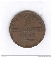 3 Pfennige 1867 B Allemagne Prusse - SUP - Autres & Non Classés