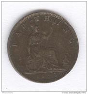 1 Farthing Grande Bretagne / United Kingdom 1893 - VictoriaI - TTB - B. 1 Farthing