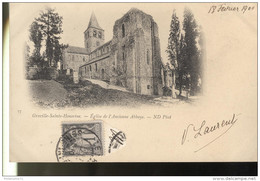 CPA Carte Nuage - Graville Sainte Honorine - Eglise De L'Ancienne Abbaye - Circulée 1900 - Graville