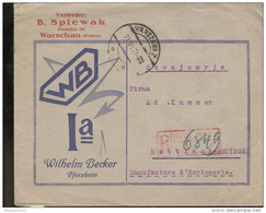 Marcophilie - Lettre Varsovie Vers La Suisse 1927 - Briefe U. Dokumente