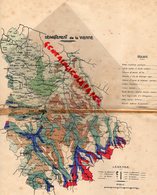 86- POITIERS-MONTMORILLON-CHATELLERAULT-MIREBEAU-VIVONNE-ISLE JOURDAIN-MONCONTOUR LOUDUN- RARE CARTE VIENNE GEOLOGIE- - Cartes Géographiques