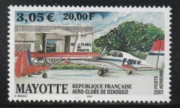 MAYOTTE -  P.A  N° 5 ** (2001) Aéro-clubs De Dzaoudzi - Airmail