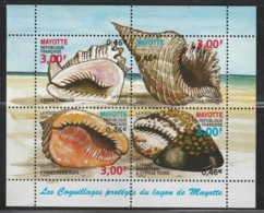 MAYOTTE -  BLOC N° 4 ** (2000) Coquillages - Blocks & Sheetlets