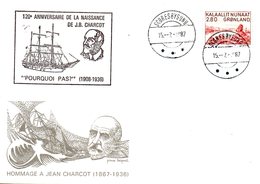 GROENLAND. Enveloppe Commémorative De 1987. Charcot. - Polarforscher & Promis