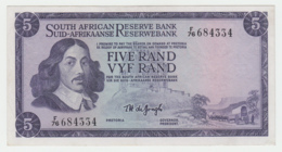 South Africa 5 Rand 1967 - 1974 AXF Pick 111b 111 B - Suráfrica