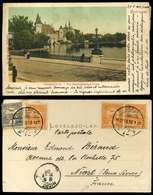 BUDAPEST 1901. Városliget, Ganz Képeslap 3*3+1f Franciaországba Küldve  /  1901 City Park Ganz Vintage Pic. P.card 3*3+1 - Cartas & Documentos