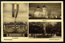 KISKUNMAJSA 1945. Képeslap, Országzászlóval  Kp Bérmentesítéssel  /  1945 Vintage Pic. P.card Nat. Flag Cash Frank. - Storia Postale