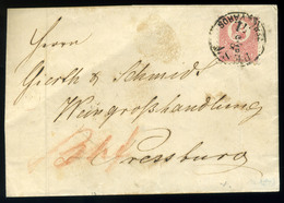 PEST 1871. Kőnyomat 5Kr Levélen Pozsonyba Küldve - Storia Postale