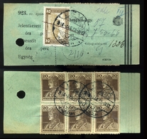 SLOVAKIA LÉVA 1918. Távbeszélő-jegy Hétbélyeges Bérmentesítéssel, Ritka Darab! - Storia Postale