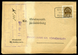 VÁGA /  Váhovce 1941. Levél Postaügynökségi Bélyegzéssel Érsekújvárra - Cartas & Documentos