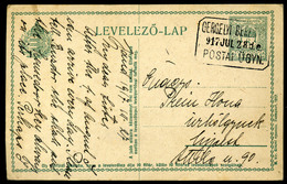 GERGELYI 1917. Díjjegyes Lap  Postaügynökségi Bélyegzéssel   /  1917 Stationery Card Postal Agency Pmk - Used Stamps