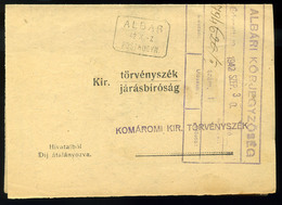 ALBÁR / Dolný Bar 1942. Levél Postaügynökségi - Briefe U. Dokumente