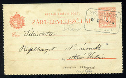KISPALUGYA / Palúdzka 1908. Díjjegyes Levlap Postaügynökségi Bélyegzéssel  /  1908 Stationery P.card Postal Agency Pmk - Used Stamps