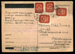 BUDAPEST 1946. 06. Infla Levelezőlap Balatonszemesre Küldve - Storia Postale
