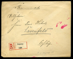 POZSONY 1895. Helyi Ajánlott 8kr-os Levél - Covers & Documents