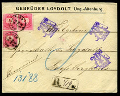MOSONMAGYARÓVÁR 1888. Dekoratív Ajánlott Levél Ausztriába Küldve - Cartas & Documentos
