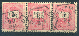 SZATMÁR 5Kr Hármascsík Szép Bélyegzés - Used Stamps