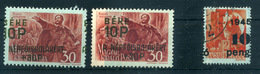 1945 Béke 10P érdekességek 2db+1 - Storia Postale