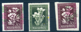 1950 Virág 30f  3db , érdekességek - Storia Postale