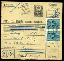 BODONY 1942. Csomagszállító, Postaügynökségi Bélyegzéssel Egegre Küldve, Katonai Alakulathoz - Paketmarken