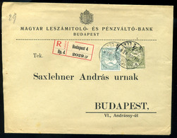 BUDAPEST 1914. Helyi Ajánlott Céges Levél 16+6f Saxhlehner - Covers & Documents