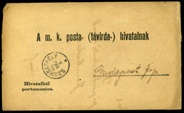 SZOMBATHELY 1900. 1900. Visszajelentés Hírlap Hiányról, Régi Postai Dokumentum / 1900 Report About Newspaper Shortage, V - Gebraucht