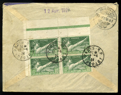 FRANCIAORSZÁG 1924. Érdekes Levél Salgótarjánba Küldve, 1 Bélyeg Leesett "bélyeg Nélkül érkezett" Feljegyzéssel - Covers & Documents