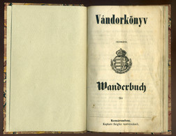 KOMÁROM Vándorkönyv 1866 -1872. Aranyos Községi Bognár Részére Kiállítva. Szép Darab , Izléses Kötésben. - Unclassified