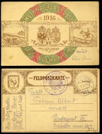 I. VH . 1916. Grafikus Táboriposta Levlap Budapestre Küldve  WW1 - Storia Postale