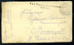I.VH Albánia, Ausztria Tábori Levél EP Durazzo Bélyegzéssel, Tartalommal Budapestre / WW I. Albania Austria APO Letter E - Albanien