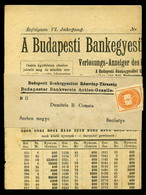 BUDAPEST 1893. Sorsolási Tudósító, Komplett Kiadvány Szelistyére Küldve - Covers & Documents