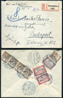 VASSZÉCSÉNY 1921. Ajánlott Levél,kék Bélyegzéssel, Budapestre / 1921 Reg. Letter Blue Pmk To Budapest - Storia Postale