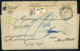 MEZŐKÖVESD 1897. Érdekes, Egerből Visszaküldött, Ajánlott Portómentes Levél / 1897 Interesting Porto Free Letter Returne - Used Stamps