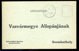 BODÓHEGY / Bodonci. Érdekes  I. VH-s Rekvirálási Levelezőlap Szombathelyre Küldve  /  1916 Interesting WW I Requisition - Slovenia