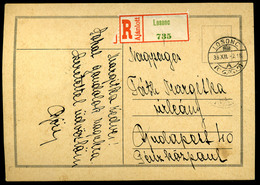 LOSONC 1938. Ajánlott Visszatérés Levlap Budapestre - Briefe U. Dokumente