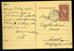 1941. Díjjegyes Levlap Eger-Füzesabony Jm Mozgóposta Bélyegzéssel  /  1941 Stationery P.card Eger-Füzesabony TPO Pmk - Covers & Documents
